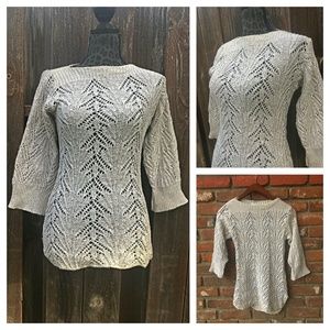 Penrose Vintage Cream White Knit Sweater